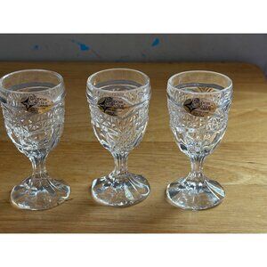 Set Of 3 The European Collection 24% Lead Crystal Cordial Glasses Yugoslavia